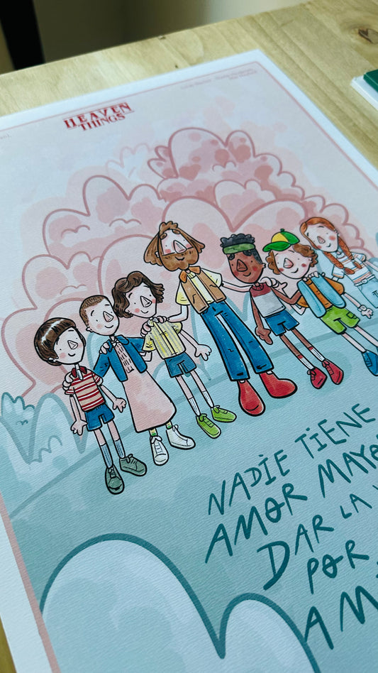 POSTER STRANGER THINGS ILUSTRADO (para imprimir en tu casa)