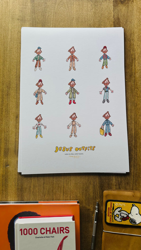 POSTER JESUS OUTFITS ILUSTRADO (para imprimir en tu casa)